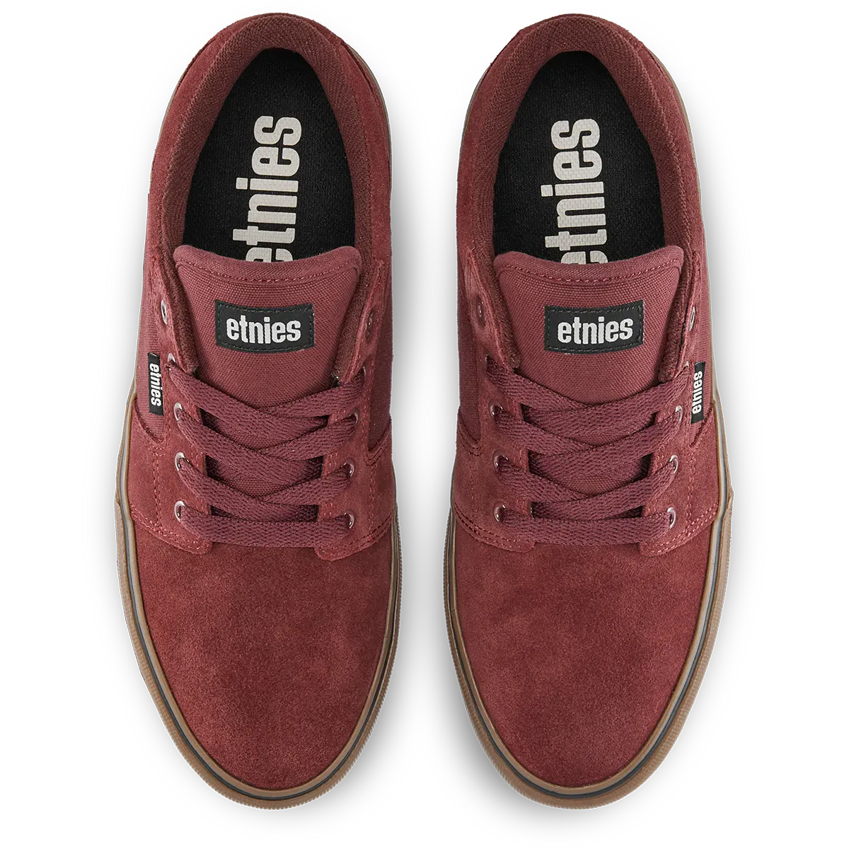 etnies-barge-ls-skate-schuhe-low-top-burgundy-gum image 2