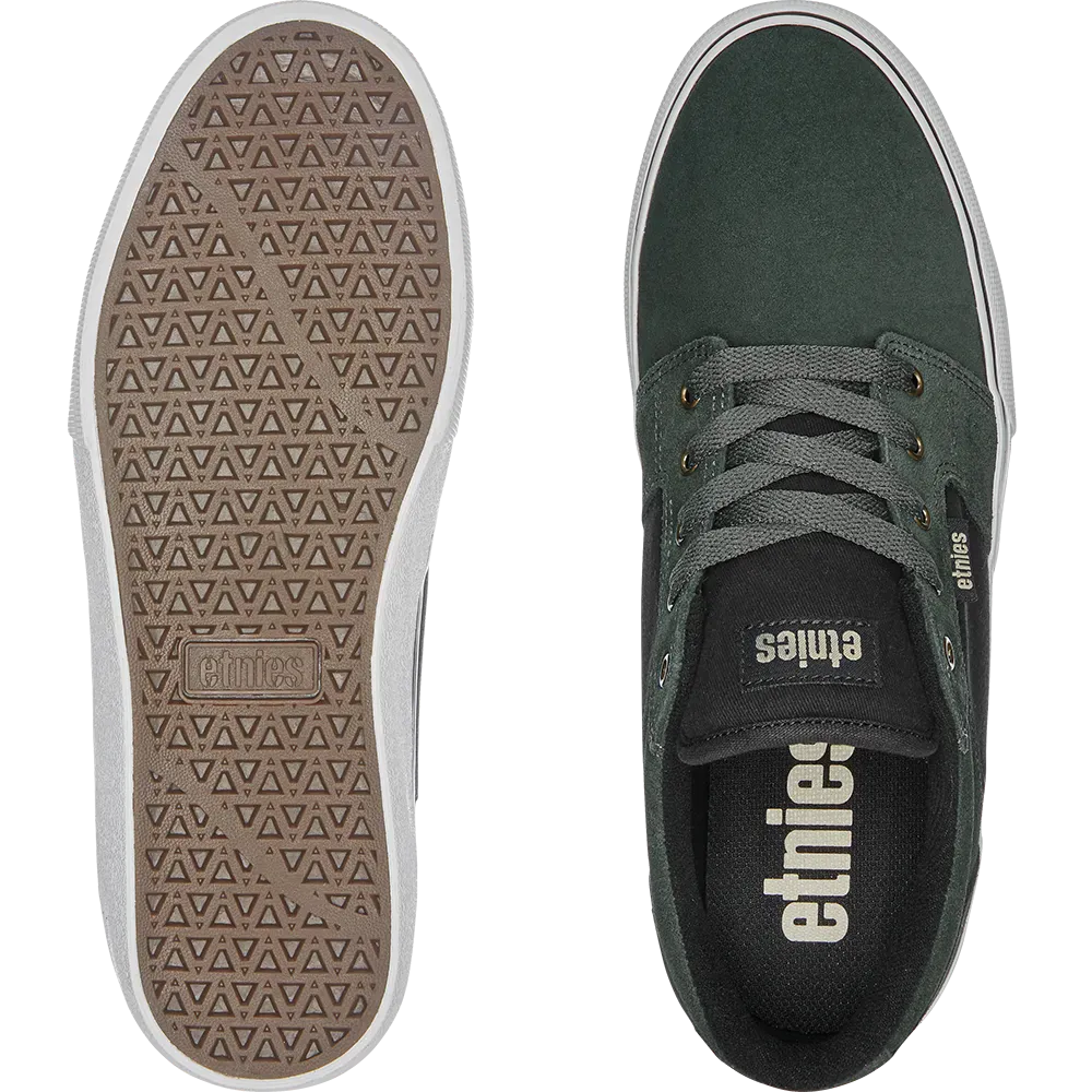 etnies-barge-ls-skate-schuhe-low-top-green-gold image 3