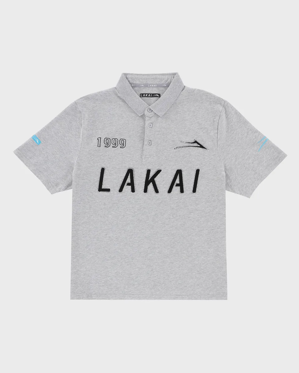 lakai-players-polo-shirt-heather-grey image 1
