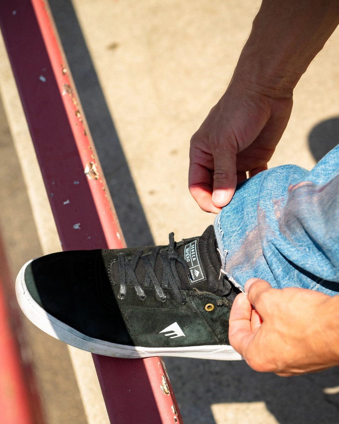 emerica-seneca-lowtop-skateschuh-schwarz image 7