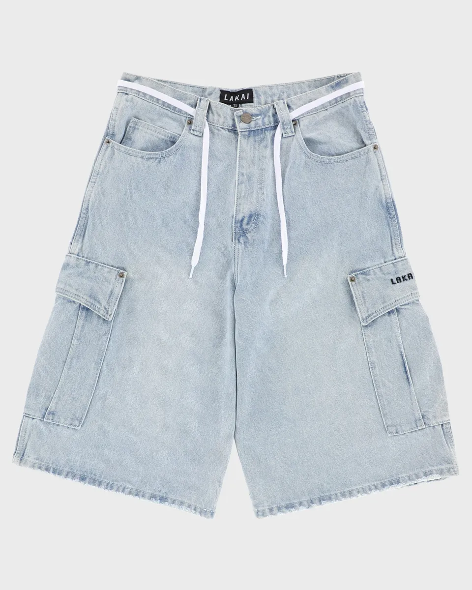 lakai-cargo-jumbo-jort-blue-wide-leg-jeansshorts image 1