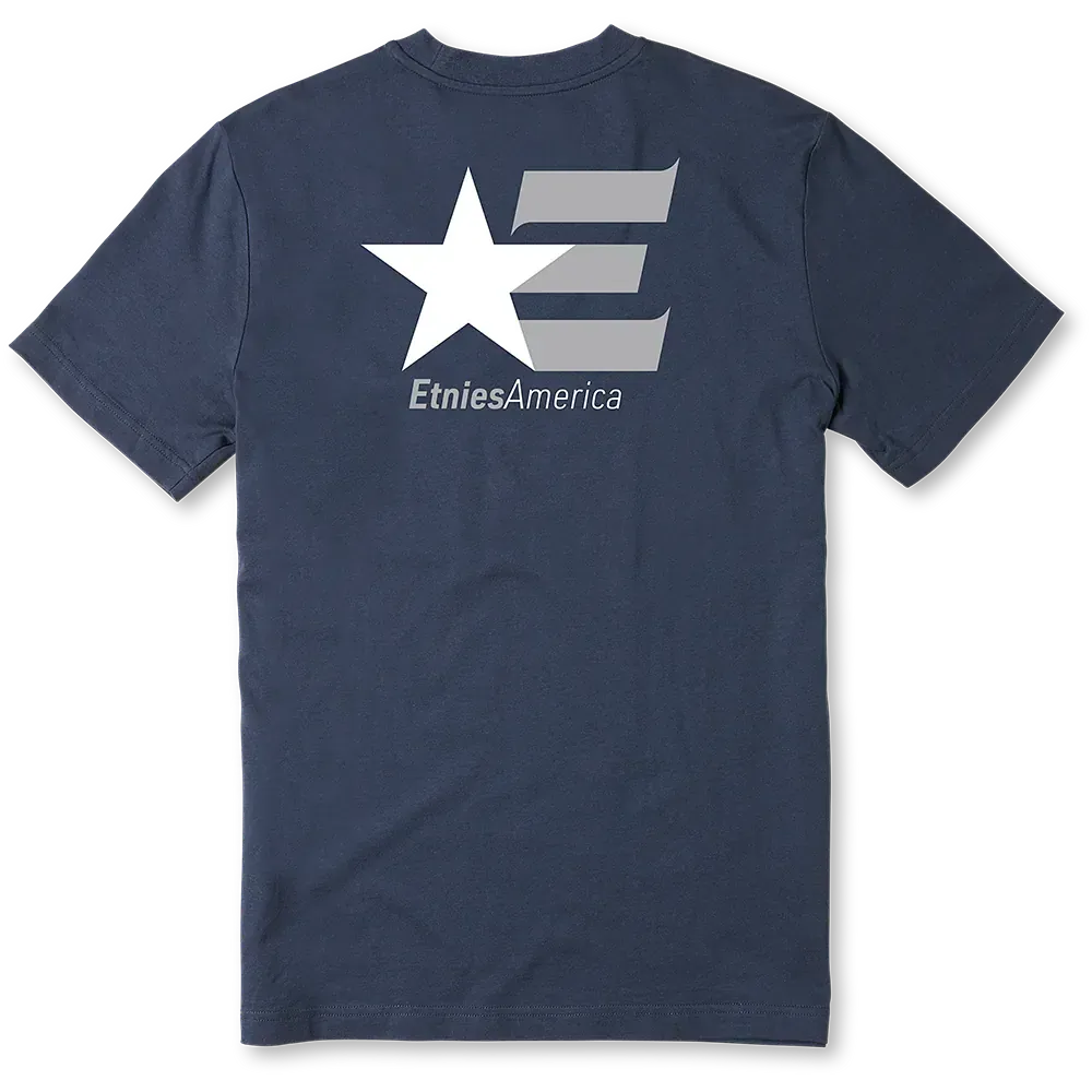 etnies-america-tee-t-shirt-navy-white-classic-fit image 2