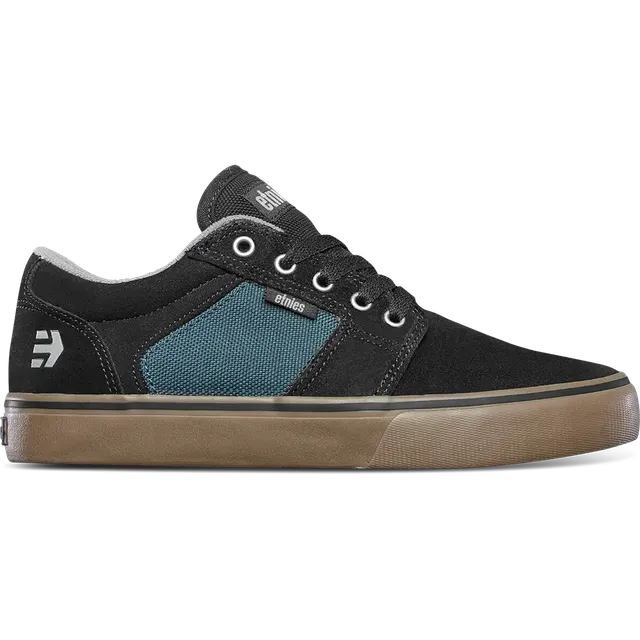 etnies-barge-ls-skate-schuh-low-top-black-teal image 1