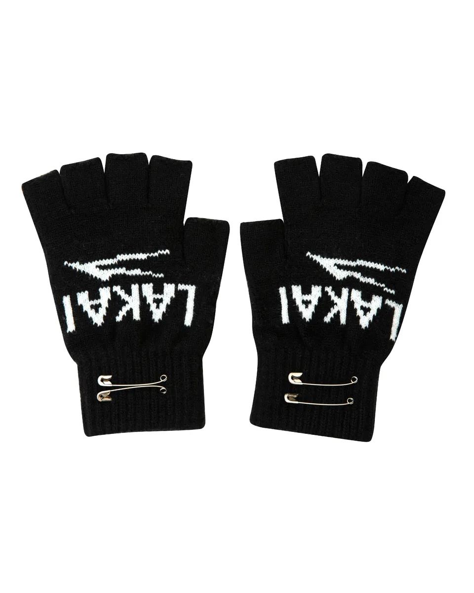 lakai-fingerless-jacquard-handschuhe-black image 1