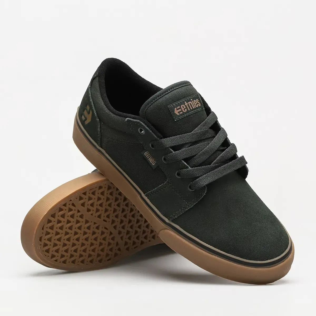 etnies-barge-ls-skate-schuh-low-top-green-gum image 2