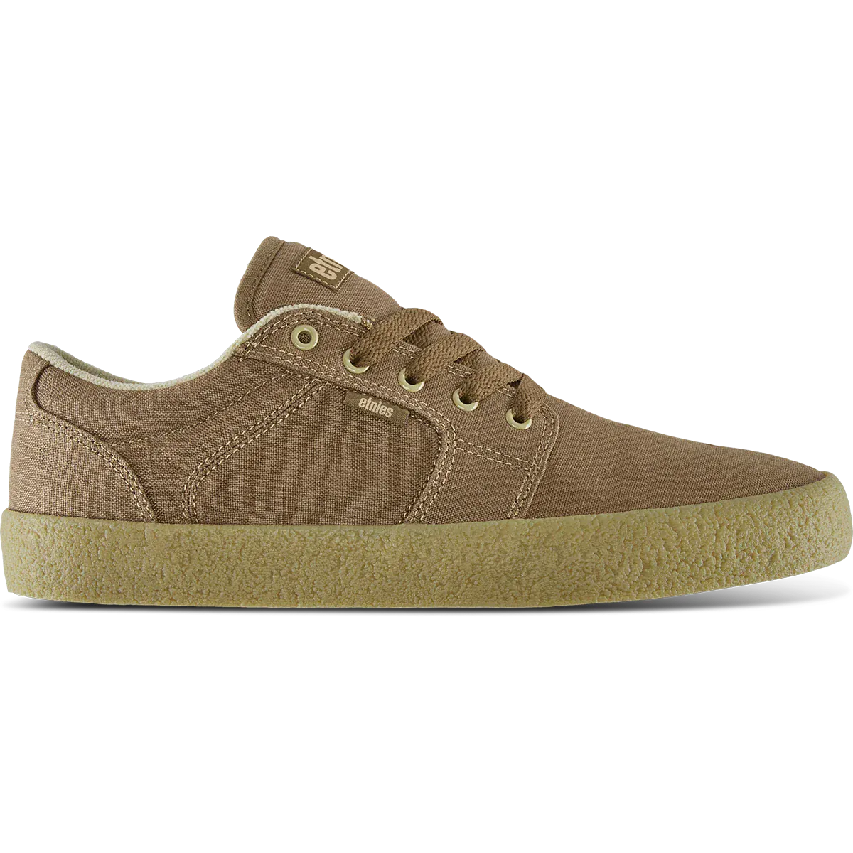 etnies-barge-ls-premium-skate-schuh-brown-beige-gum-hemp image 1